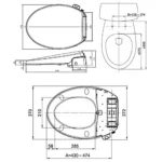 Nắp bồn cầu American Standard rửa cơ SLIM00001-WT (Slim) - Ảnh 3