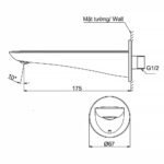 Vòi xả bồn tắm TOTO TBS03001B âm tường dòng LC, màu chrome bóng - Ảnh 4