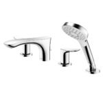 Vòi xả bồn tắm TOTO TBG01202BB dòng GO (4 lỗ), kèm tay sen