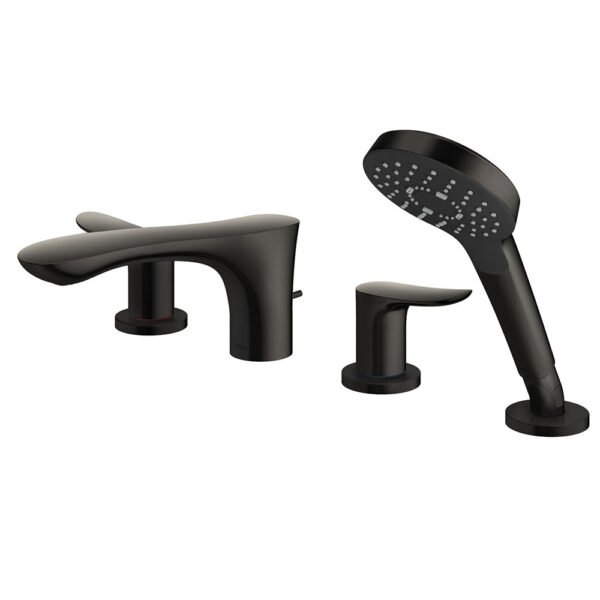 Vòi xả bồn tắm TOTO TBG01202BC#MBL dòng GO (4 lỗ), màu Đen mờ, kèm tay sen