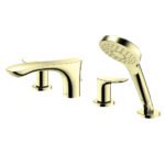 Vòi xả bồn tắm TOTO TBG01202BB#PFG dòng GO (4 lỗ), màu Vàng pháp bóng, kèm tay sen
