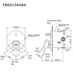 Van điều chỉnh nhiệt độ TOTO TBG01304BA/ TBN01001B (kèm phụ kiện âm tường) mạ Crom bóng - Ảnh 2