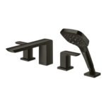 Vòi xả bồn tắm TOTOTBG02202A#MBL nóng lạnh, dòng GR (4 lỗ), màu đen mờ, kèm tay sen