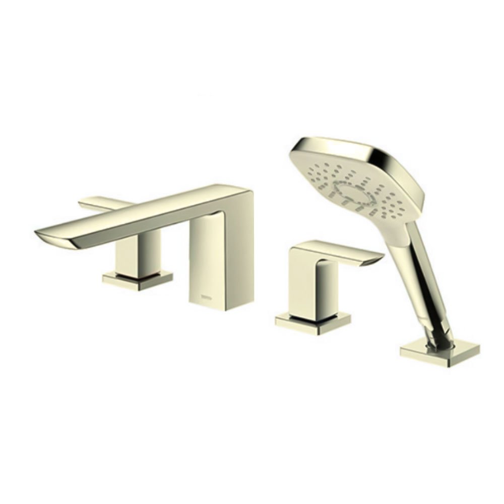 png - tbg02202bb-avt Vòi xả bồn tắm TOTO TBG02202BB#PFG nóng lạnh, dòng GR (4 lỗ), màu vàng Pháp bóng, kèm tay sen - Ảnh 1