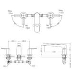 Vòi xả bồn tắm TOTO TBG03201BA#MBL nóng lạnh dòng GS (3 lỗ), màu đen mờ - Ảnh 2