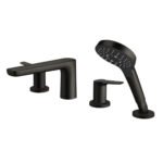 Vòi xả bồn tắm TOTO TBG03202BC#MBL nóng lạnh, dòng GS (4 lỗ), màu đen mờ, kèm tay sen