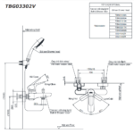 Vòi sen tắm TOTO TBG03302BA#MBL nóng lạnh (không kèm tay sen) đen mờ - Ảnh 2