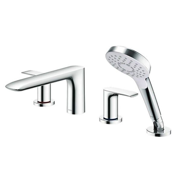 Vòi xả bồn tắm TOTO TBG04202BB nóng lạnh, dòng GA (4 lỗ), màu chrome, kèm tay sen