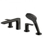 Vòi xả bồn tắm TOTO TBG04202BC#MBL nóng lạnh, dòng GA (4 lỗ), màu đen mờ, kèm tay sen