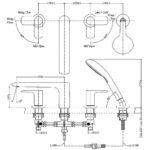 Vòi xả bồn tắm TOTO TBG04202BB#PFG nóng lạnh, dòng GA (4 lỗ), màu vàng pháp bóng, kèm tay sen - Ảnh 6