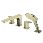 Vòi xả bồn tắm TOTO TBG07202A#PFG nóng lạnh, dòng GE (4 lỗ), màu Vàng pháp bóng, kèm tay sen