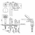 Vòi xả bồn tắm TOTO TBG07305AA#MBL nóng lạnh, dòng GE (3 lỗ), màu đen mờ - Ảnh 4