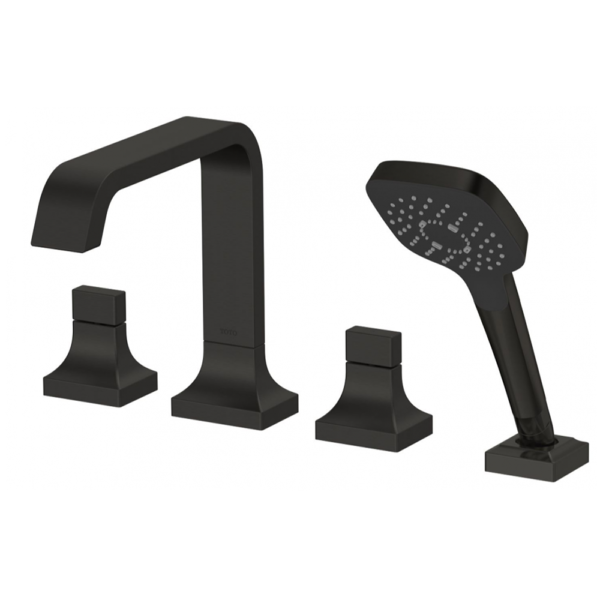 Vòi xả bồn tắm TOTO TBG08202A#MBL nóng lạnh, dòng GC (4 lỗ), màu đen mờ, kèm tay sen