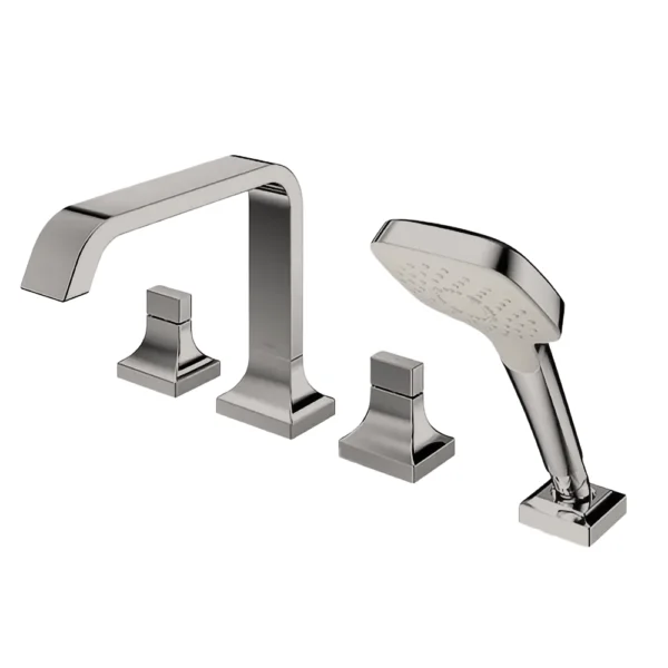 Vòi xả bồn tắm TOTO TBG08202A#BN nóng lạnh, dòng GC (4 lỗ), màu Nickel mờ, kèm tay sen