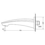 Vòi xả bồn tắm TOTO TBG09001B#MBL dòng GM, màu đen mờ - Ảnh 6