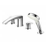 Vòi xả bồn tắm TOTO TBG09202A nóng lạnh, dòng GM (4 lỗ), màu chrome, kèm tay sen
