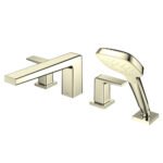 Vòi xả bồn tắm TOTO TBG10202A#PFG nóng lạnh, dòng GB (4 lỗ), màu vàng Pháp bóng, kèm tay sen