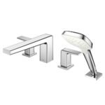 Vòi xả bồn tắm TOTO TBG10202A#PN nóng lạnh, dòng GB (4 lỗ), màu Nikel bóng, kèm tay sen