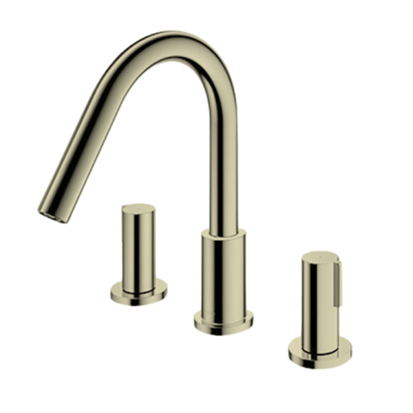 Vòi xả bồn tắm TOTO TBG11201B#BFG nóng lạnh, dòng GF (3 lỗ), màu vàng Pháp mờ