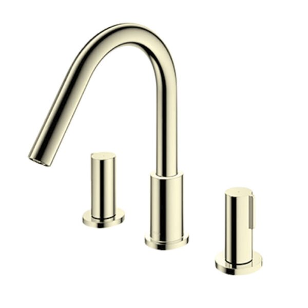 Vòi xả bồn tắm TOTO TBG11201B#PFG nóng lạnh, dòng GF (3 lỗ), màu vàng Pháp bóng