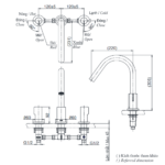 Vòi xả bồn tắm TOTO TBG11201B#BN nóng lạnh, dòng GF (3 lỗ), màu Nikel mờ - Ảnh 6