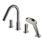 Vòi xả bồn tắm TOTO TBG11202A#BN nóng lạnh, dòng GF (4 lỗ), màu Nikel mờ, kèm tay sen