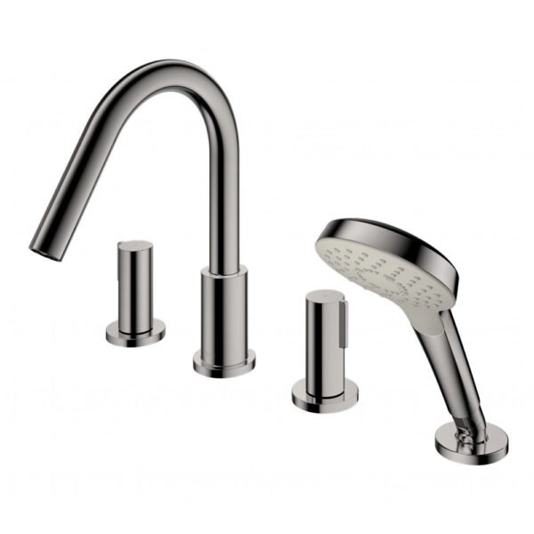 Vòi xả bồn tắm TOTO TBG11202A#BN nóng lạnh, dòng GF (4 lỗ), màu Nikel mờ, kèm tay sen