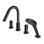 Vòi xả bồn tắm TOTO TBG11202A#MBL nóng lạnh, dòng GF (4 lỗ), màu đen mờ, kèm tay sen