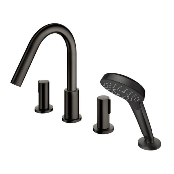 Vòi xả bồn tắm TOTO TBG11202A#MBL nóng lạnh, dòng GF (4 lỗ), màu đen mờ, kèm tay sen