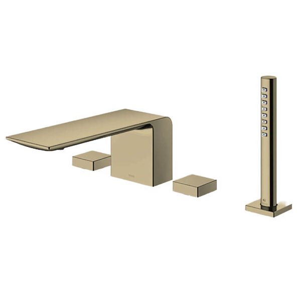 Vòi xả bồn tắm TOTO TBP02202AA#BBR nóng lạnh, dòng ZL (4 lỗ), màu Đồng mờ, kèm tay sen