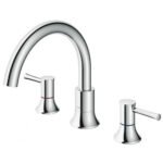 Vòi xả bồn tắm TOTO TBS02201BA nóng lạnh, dòng LN (3 lỗ), màu chrome