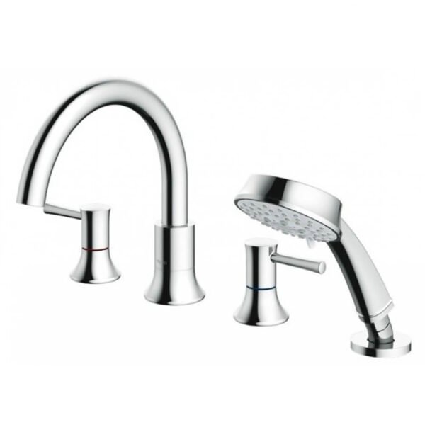 Vòi xả bồn tắm TOTO TBS02202BA nóng lạnh, dòng LN (4 lỗ), màu chrome, kèm tay sen