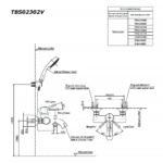 Vòi sen tắm TOTO TBS02302V nóng lạnh (không kèm tay sen) - Ảnh 6