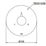 Van chuyển hướng TOTO TBV01103B#BN 2 đường nước mạ Nikel mờ - Ảnh 2