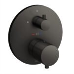 Van điều chỉnh nhiệt độ TOTO TBV01407BA#MBL (kèm van dừng) đen mờ