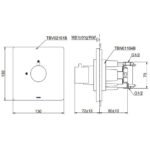 Van dừng TOTO TBV02101BA#MBL (không kèm phụ kiện âm tường) đen mờ - Ảnh 2
