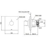 Van chuyển hướng TOTO TBV02103BA#MBL 2 đường nước (không kèm phụ kiện âm tường) màu đen mờ - Ảnh 2