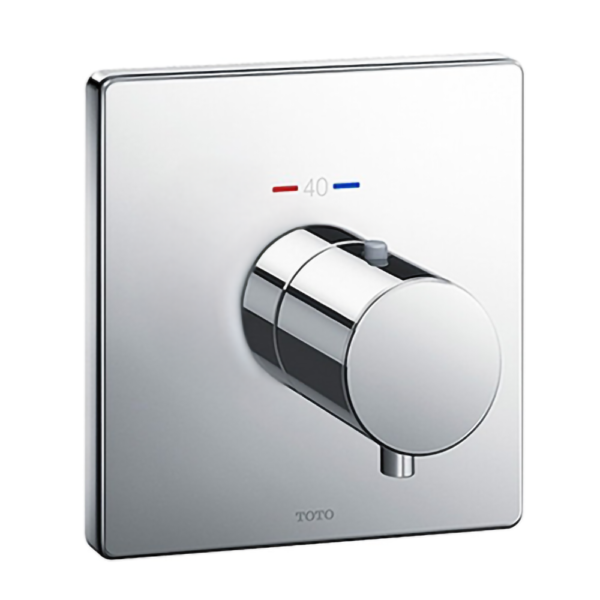 Van điều chỉnh nhiệt độ TOTO TBV02402B#PN (loại nút nhấn, không kèm phụ kiện âm tường) mạ Nikel bóng