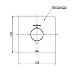 Van điều chỉnh nhiệt độ TOTO TBV02402B#PN (loại nút nhấn, không kèm phụ kiện âm tường) mạ Nikel bóng - Ảnh 2
