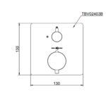 Van điều chỉnh nhiệt độ TOTO TBV02403B#PN (không kèm phụ kiện âm tường) mạ Nikel bóng - Ảnh 2