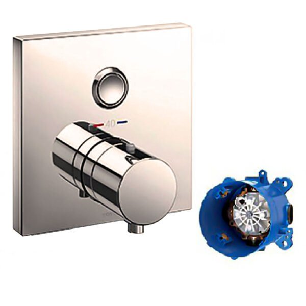 Van điều chỉnh nhiệt độ TOTO TBV02405B#PBR (dạng nút nhấn) mạ đồng bóng