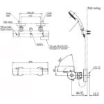 Vòi sen tắm TOTO TBV03431V/ TBW03002B nhiệt độ Nhật Bản dòng GG (loại không vòi xả bồn) - Ảnh 6
