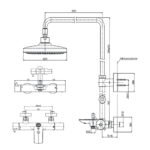 Vòi sen cây TOTO TBW01301AB#MBL nhiệt độ dòng G đen mờ - Ảnh 2