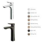 Vòi lavabo TOTO TLG01306B#MBL nóng lạnh dòng GO đen mờ ,cao 24cm - Ảnh 4