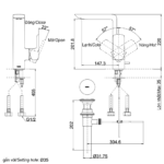 Vòi lavabo TOTO TLG02309BB#MBL nóng lạnh dòng GR đen mờ 20cm - Ảnh 5