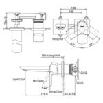 Vòi Lavabo TOTO TLG02310BB nóng lạnh, gắn tường, dòng GR (2 lỗ) - Ảnh 2