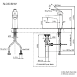 Vòi lavabo TOTO TLG03301B#PBR nóng lạnh dòng GS mạ đồng bóng ,cao 17cm - Ảnh 6