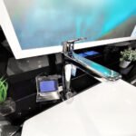 Vòi lavabo TOTO TLG03305B#BBR nóng lạnh dòng GS mạ đồng mờ ,cao 28cm - Ảnh 4