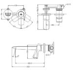Vòi Lavabo TOTO TLG04310BB nóng lạnh, gắn tường, dòng GA (2 lỗ), màu chrome - Ảnh 5