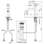 Vòi lavabo TOTO TLG11301B#BN nóng lạnh dòng GF mạ Nikel mờ ,cao 18cm - Ảnh 5